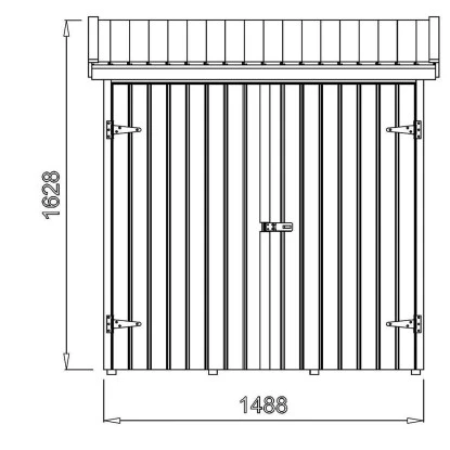Polhus Holz-Gartenhaus Pultdach Unbehandelt 920 Cm X 83 Cm 2 Polhus Holz-Gartenhaus Pultdach Unbehandelt 920 Cm X 83 Cm – Bild 2