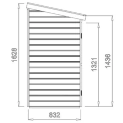 Polhus Holz-Gartenhaus Pultdach Unbehandelt 920 Cm X 83 Cm 6 Polhus Holz-Gartenhaus Pultdach Unbehandelt 920 Cm X 83 Cm -Vitavia Verkäufe 4251771235009 11003400 3
