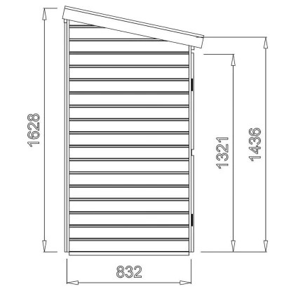 Polhus Holz-Gartenhaus Pultdach Unbehandelt 920 Cm X 83 Cm 3 Polhus Holz-Gartenhaus Pultdach Unbehandelt 920 Cm X 83 Cm – Bild 3