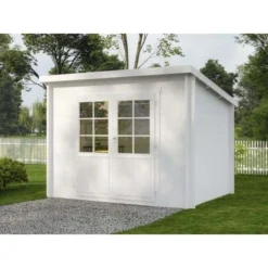 Polhus Holz-Gartenhaus Pultdach Unbehandelt 920 Cm X 277 Cm