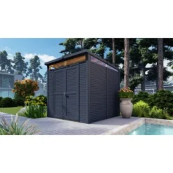 Bertilo Gartenhaus Woodline Pent 234 Cm X 226 Cm Anthrazit FSC® -Vitavia Verkäufe 42686003604 11021300 AB 04