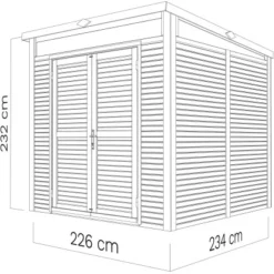 Bertilo Gartenhaus Woodline Pent 234 Cm X 226 Cm Anthrazit FSC® -Vitavia Verkäufe 42686003604 11021300 VM 01