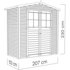 Bertilo Gerätehaus Plexi Apex 1 Natur 103 Cm X 207 Cm FSC® -Vitavia Verkäufe 42686004779 11021300 VM 01