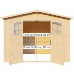 Bertilo Gerätehaus Plexi Apex 4 Natur 202 Cm X 306 Cm FSC® -Vitavia Verkäufe 42686004878 11021300 VM 04