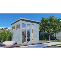 Bertilo Gartenhaus Pentus 2 Office 234 Cm X 226 Cm Grau FSC®