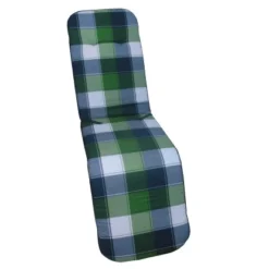 Relax-Auflage Borkum Grün-Blau Kariert