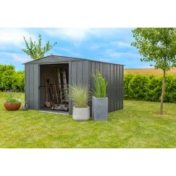 Spacemaker Metall-Gerätehaus Grau 6,9 M² -Vitavia Verkäufe 447637 1741 4