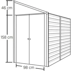 Spacemaker Metall-Gerätehaus 4x10 Grau 295 Cm X 124 Cm X 208 Cm -Vitavia Verkäufe 447667 1741 8