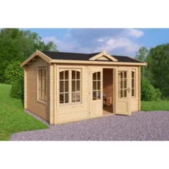 Lasita Maja Gartenhaus Windsor 44 Natur 400 Cm X 300 Cm