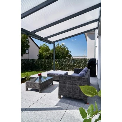 Terrassenüberdachung Premium (BxT) 410 Cm X 306 Cm Anthrazit Acryl Klima Blue 3 Terrassenüberdachung Premium (BxT) 410 Cm X 306 Cm Anthrazit Acryl Klima Blue – Bild 3