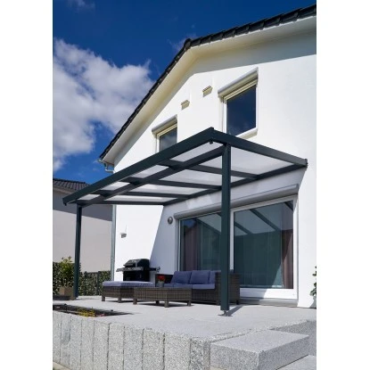 Terrassenüberdachung Premium (BxT) 410 Cm X 306 Cm Anthrazit Acryl Klima Blue 2 Terrassenüberdachung Premium (BxT) 410 Cm X 306 Cm Anthrazit Acryl Klima Blue – Bild 2