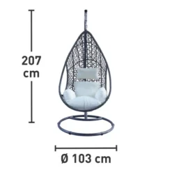 Hängesessel Pinamar Aus Polyrattan Grau-Beige -Vitavia Verkäufe 4693529 VM01