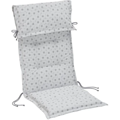 Hochlehner-Auflage Comfort STS 120 X 50 X 8 Cm Blumen Grau D.1911 1 Hochlehner-Auflage Comfort STS 120 X 50 X 8 Cm Blumen Grau D.1911
