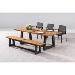 Gartenbank-Gruppe 5-tlg. Campione+Paros Anthrazit FSC®