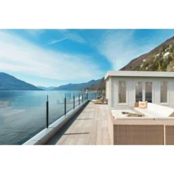 Palmako Bret Holz-Gartenhaus Natur Flachdach Unbehandelt 574 Cm X 390 Cm -Vitavia Verkäufe 4742420000715 109163 3