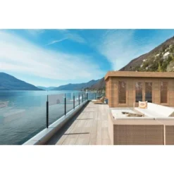 Palmako Bret Holz-Gartenhaus Braun Flachdach Tauchgrundiert 574 Cm X 390 Cm -Vitavia Verkäufe 4742420000739 109165 3