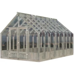 Palmako Glashaus Emilia 13,8 M² Grau Kesseldruckimprägniert