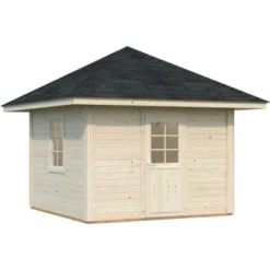 Palmako Holz-Gartenhaus Bianca 8,3 M² Set 6 Natur / Unbehandelt