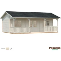 Palmako Sandra Holz-Gartenhaus Natur Satteldach Unbehandelt 791 Cm X 350 Cm