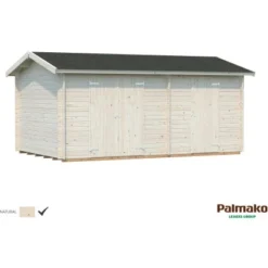 Palmako Jari Holz-Gartenhaus Natur Satteldach Unbehandelt 520 Cm X 300 Cm