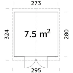 Palmako Dan Holz-Gartenhaus Natur Satteldach Unbehandelt 273 Cm X 280 Cm -Vitavia Verkäufe 4743142011966 101198 3