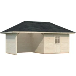 Palmako Holz-Gartenhaus Bianca 16,6 M² Set 11 Tansparent Tauchgrundiert