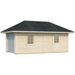 Palmako Holz-Gartenhaus Bianca 16,6 M² Set 12 Tansparent Tauchgrundiert