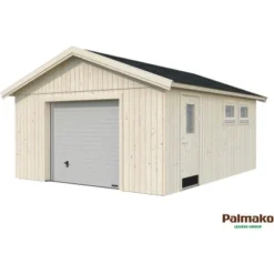 Palmako Holzgarage Andre Mit Sektionaltor 448 Cm X 548 Cm