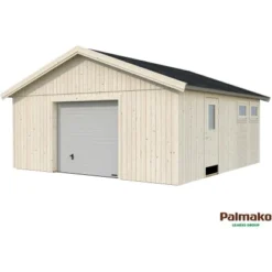 Palmako Holzgarage Andre Mit Sektionaltor 557 Cm X 576 Cm