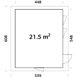 Palmako Holz-Gartenhaus Annika BxT: 448 Cm X 548 Cm -Vitavia Verkäufe 4743142047675 101257 3