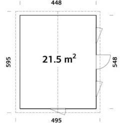 Palmako Holz-Gartenhaus Pernilla BxT: 448 Cm X 548 Cm -Vitavia Verkäufe 4743142047699 101261 3