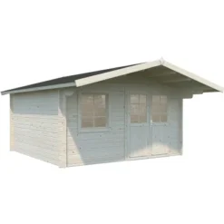 Palmako Britta Holz-Gartenhaus Transparent Satteldach 454 Cm X 390 Cm