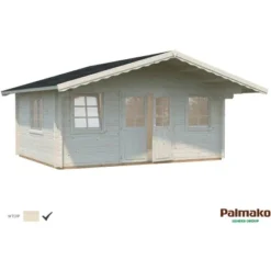 Palmako Helena Holz-Gartenhaus Klar Satteldach Tauchgrundiert 530 Cm X 390 Cm