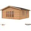 Palmako Irene Holz-Gartenhaus Braun Satteldach Tauchgrundiert 540 Cm