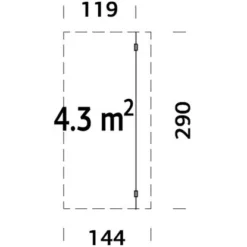 Palmako Schleppdach Für Holz-Gartenhäuser Braun Tauchgrundiert 144 Cm X 290 Cm -Vitavia Verkäufe 4743142053935 103169 3