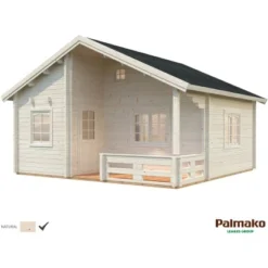 Palmako Emily Holz-Gartenhaus Natur Satteldach Unbehandelt 590 Cm X 550 Cm