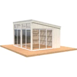 Palmako Pavillon Nova 13,0 M² Transparent Tauchgrundiert 417 Cm X 356 Cm
