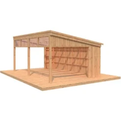 Palmako Pavillon Nova 21,5 M² Kit Braun Tauchgrundiert 602 Cm X 396 Cm