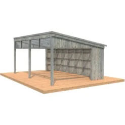 Palmako Pavillon Nova 21,5 M² Kit Grau Tauchgrundiert 602 Cm X 396 Cm