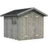 Palmako Nils Holz-Gartenhaus Grau Satteldach Tauchgrundiert 279 Cm X 239 Cm