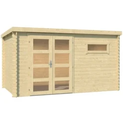 Lasita Holz-Gartenhaus Augusta Natur 400 Cm X 254,9 Cm -Vitavia Verkäufe 4743329218393 4986 2