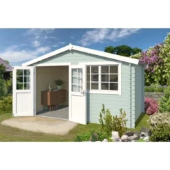 Lasita Holz-Gartenhaus Axel Gletschergrün 415,1 Cm X 250 Cm