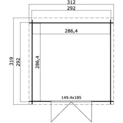 Lasita Holz-Gartenhaus Miami Schwedenrot 312 Cm X 319 Cm 5 Lasita Holz-Gartenhaus Miami Schwedenrot 312 Cm X 319 Cm -Vitavia Verkäufe 4743329228934 4986 4