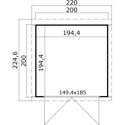 Lasita Holz-Gartenhaus Zambezi 1 Gletschergrün 220 Cm X 224,6 Cm 3 Lasita Holz-Gartenhaus Zambezi 1 Gletschergrün 220 Cm X 224,6 Cm – Bild 3