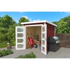 Lasita Holz-Gartenhaus Zambezi 2 Schwedenrot 220 Cm X 274,7 Cm