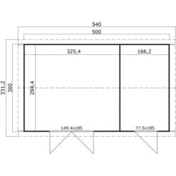 Lasita Holz-Gartenhaus Tuvalu XL Gletschergrün 540 Cm X 331,2 Cm -Vitavia Verkäufe 4743329229542 4986 4