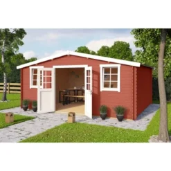 Lasita Holz-Gartenhaus Wels 5 Schwedenrot 548,8 Cm X 420 Cm