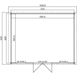 Lasita Holz-Gartenhaus Wels 5 Schwedenrot 548,8 Cm X 420 Cm -Vitavia Verkäufe 4743329229771 4986 4