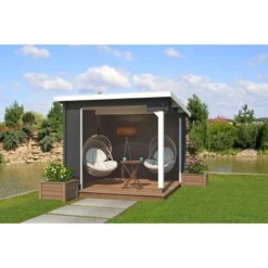 Unterstand / Lounge Buffalo 275 Carbongrau 28 Mm Fundamentmaß 2750 X 2750 Mm