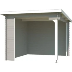 Unterstand / Lounge Buffalo 275 Lichtgrau 28 Mm Fundamentmaß 2750 X 2750 Mm